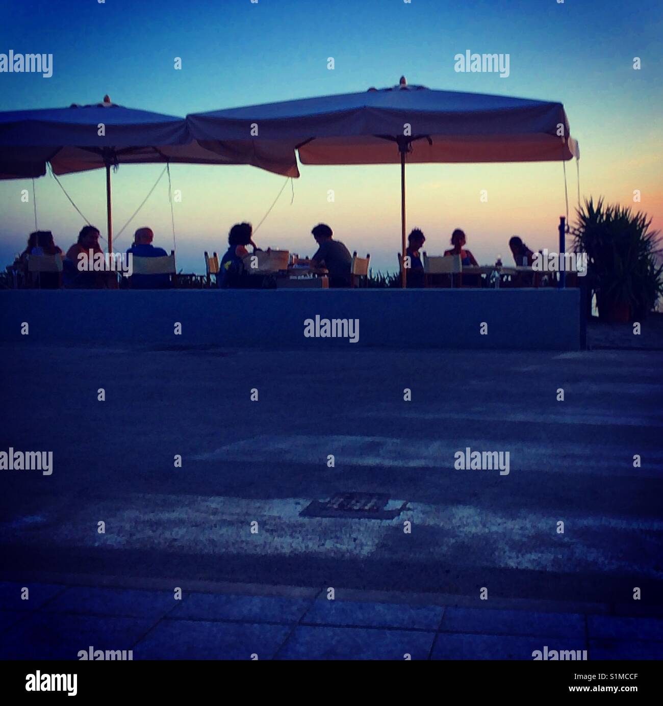 Beach bar Italy - Smartphone Captured Stock Image