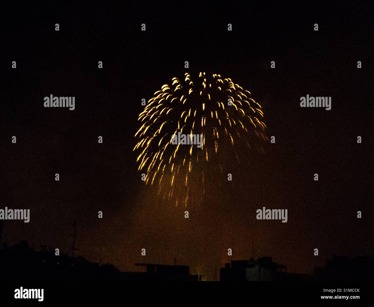 Fêtes de Genève 2017 feux d'artifices de clôture Stock Photo