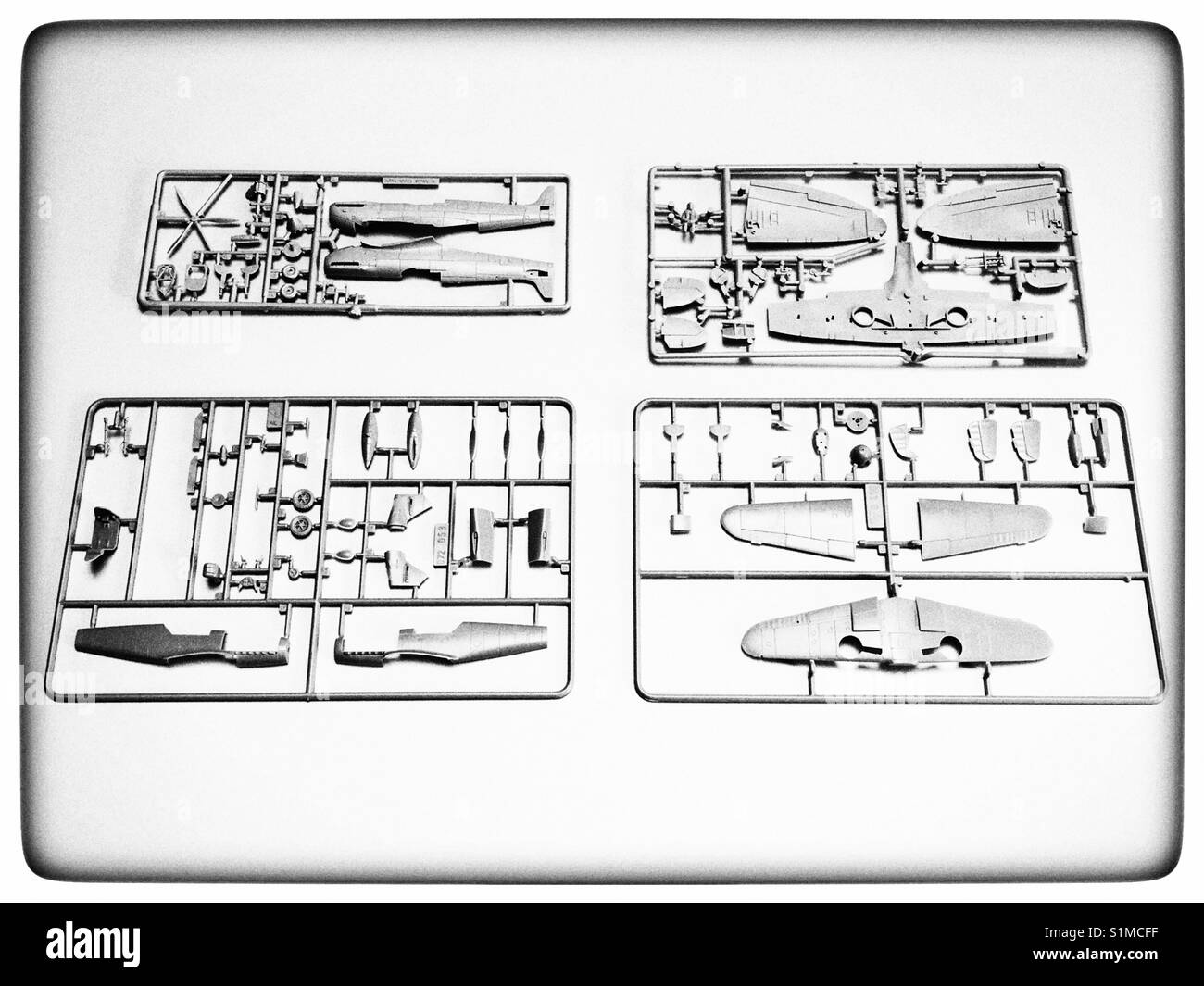 Messerschmitt Bf 109 and Supermarine Spitfire model kits Stock Photo ...