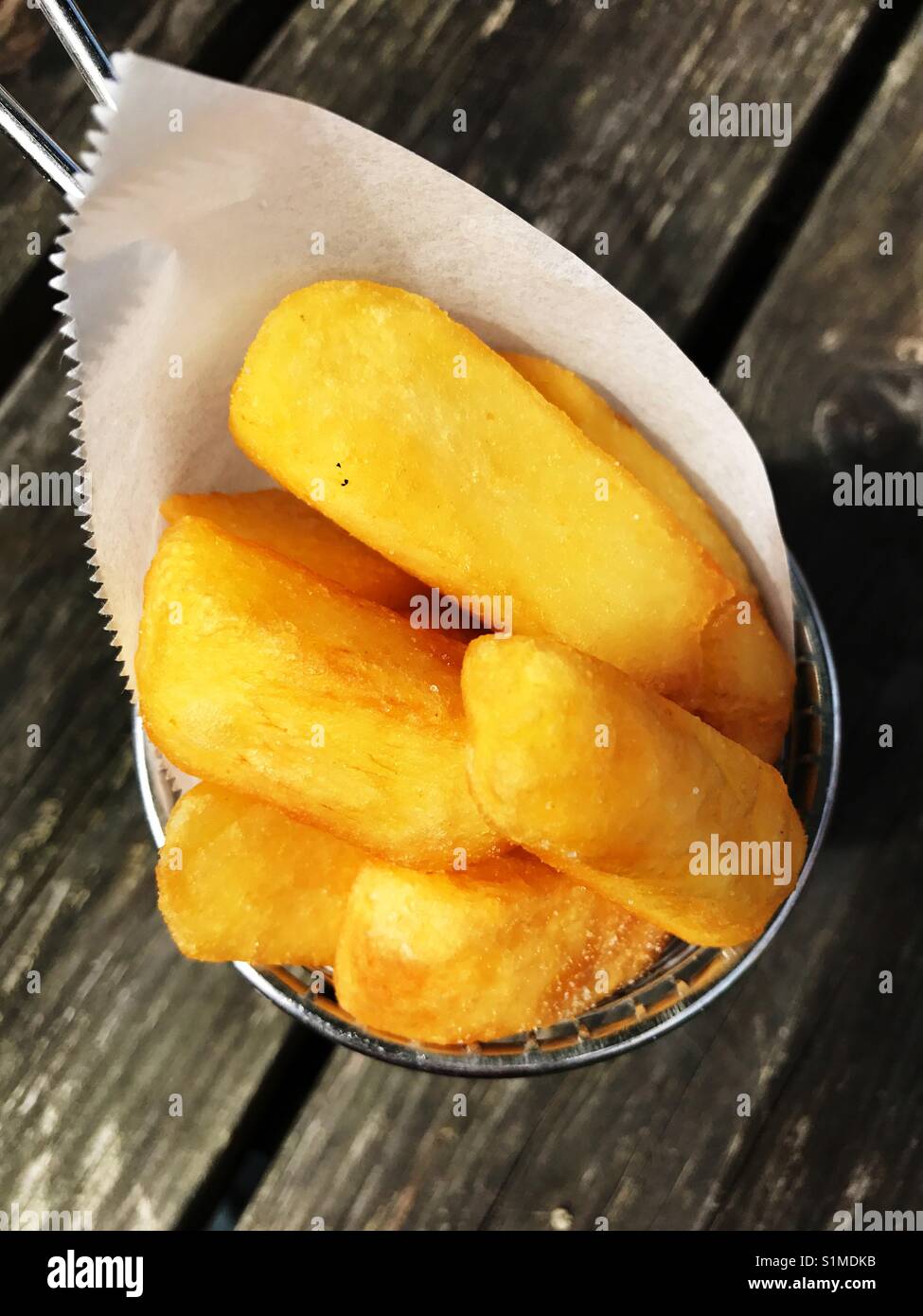 Basket of chips - Smartphone Captured Stock Image