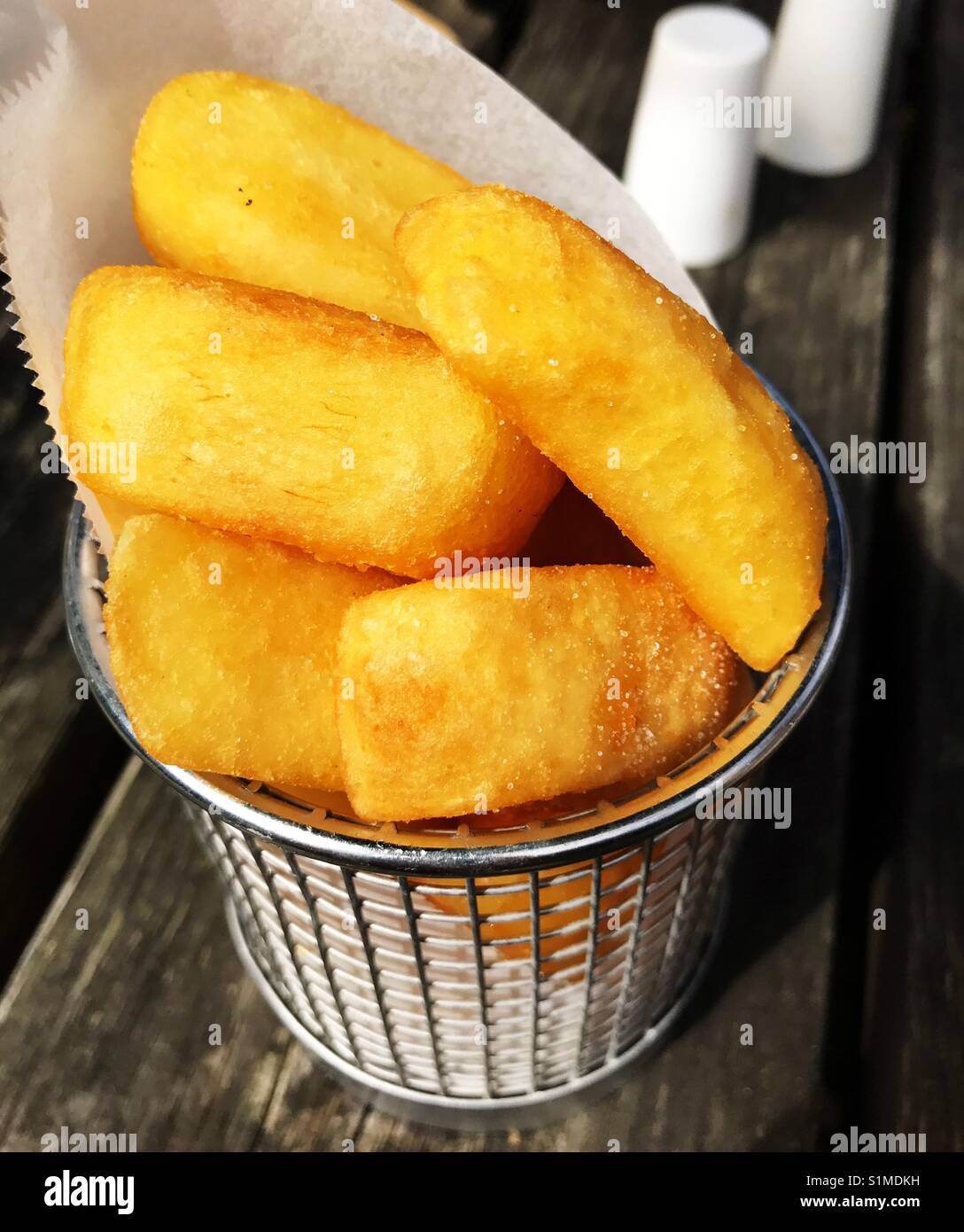 Basket of chips - Smartphone Captured Stock Image