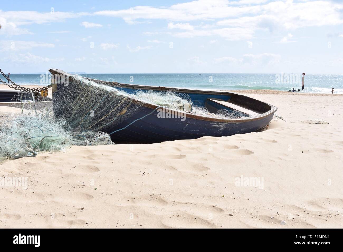 Fishing Boat on the Beach Stock Photo Alamy