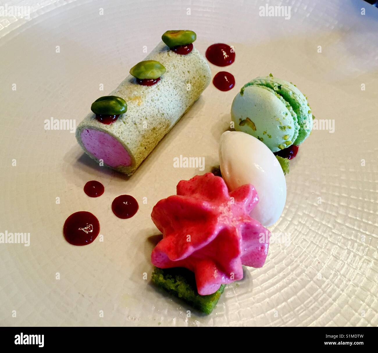 Dessert course in fine dining restaurant Stock Photo Alamy Dessert course in fine dining restaurant Stock Photo Alamy