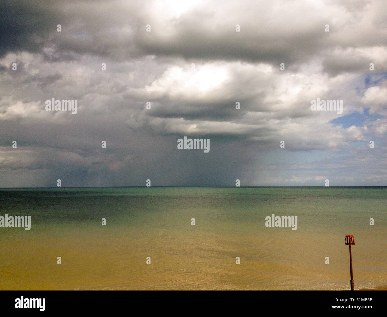 Rain  over the Goodwin's - Smartphone Captured Stock Image