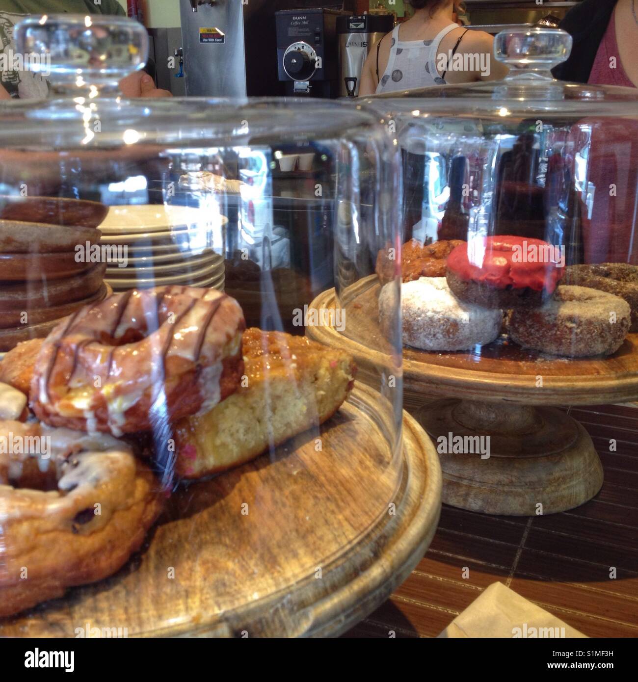 Selection of donuts at Dynamo on 24th Street in San Francisco. - Smartphone Captured Stock Image