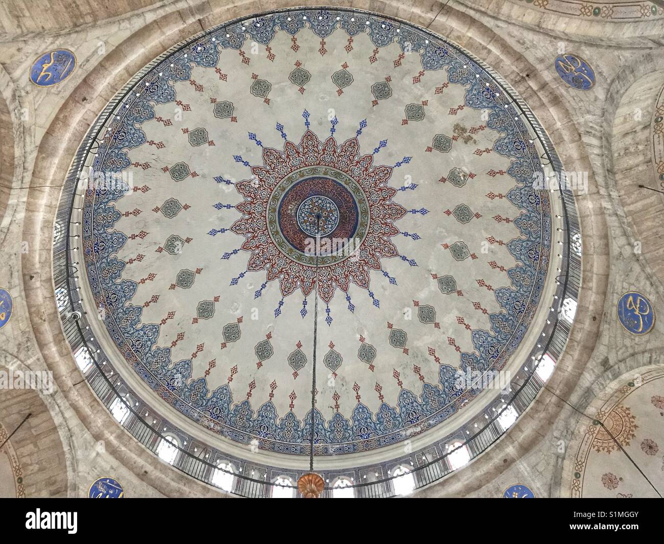 Ayub Masjid ceiling Islamic Architecture and design - Smartphone Captured Stock Image