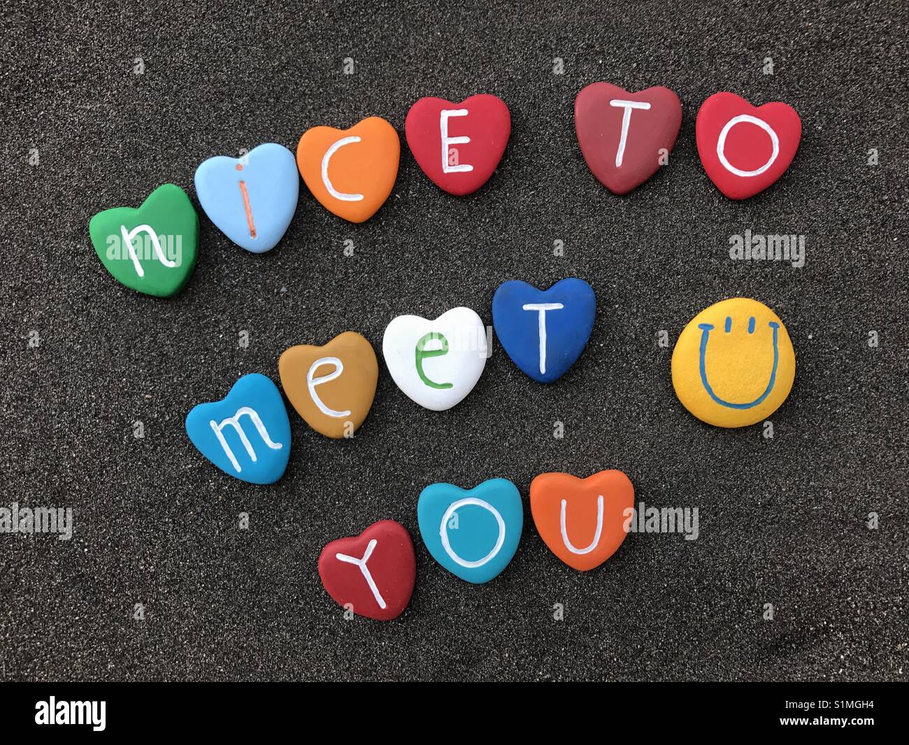 Nice to meet you - Smartphone Captured Stock Image