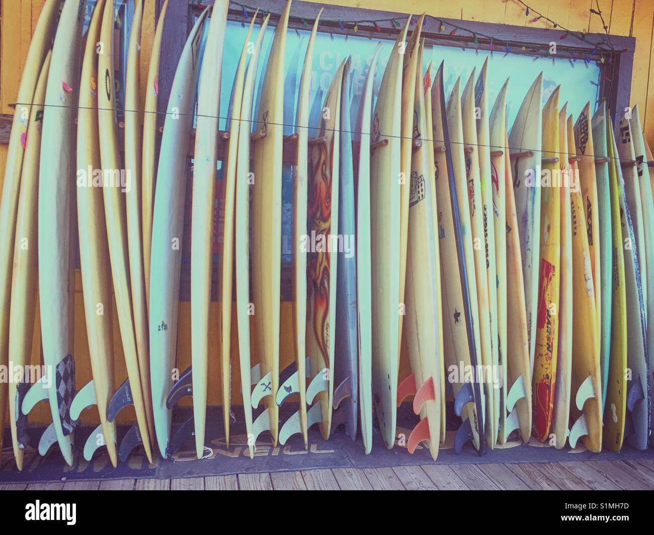 Surfboards in Hawaii Stock Photo