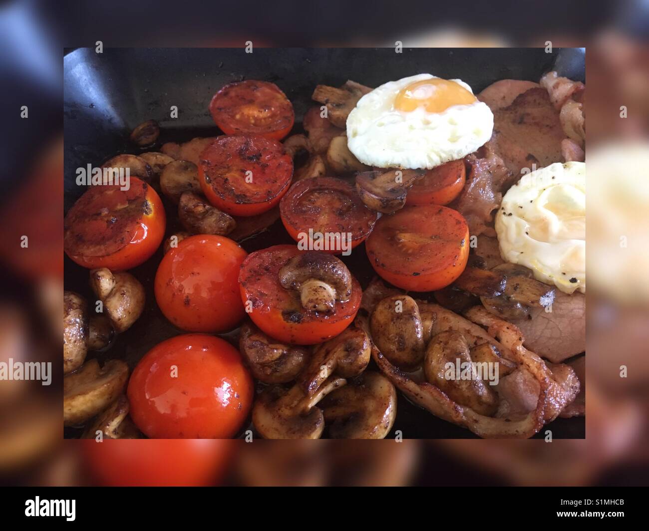 Cooked breakfast - Smartphone Captured Stock Image