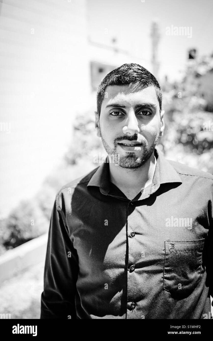 A Palestinian refugee in Arroub Camp in Bethlehem, Palestine. - Smartphone Captured Stock Image