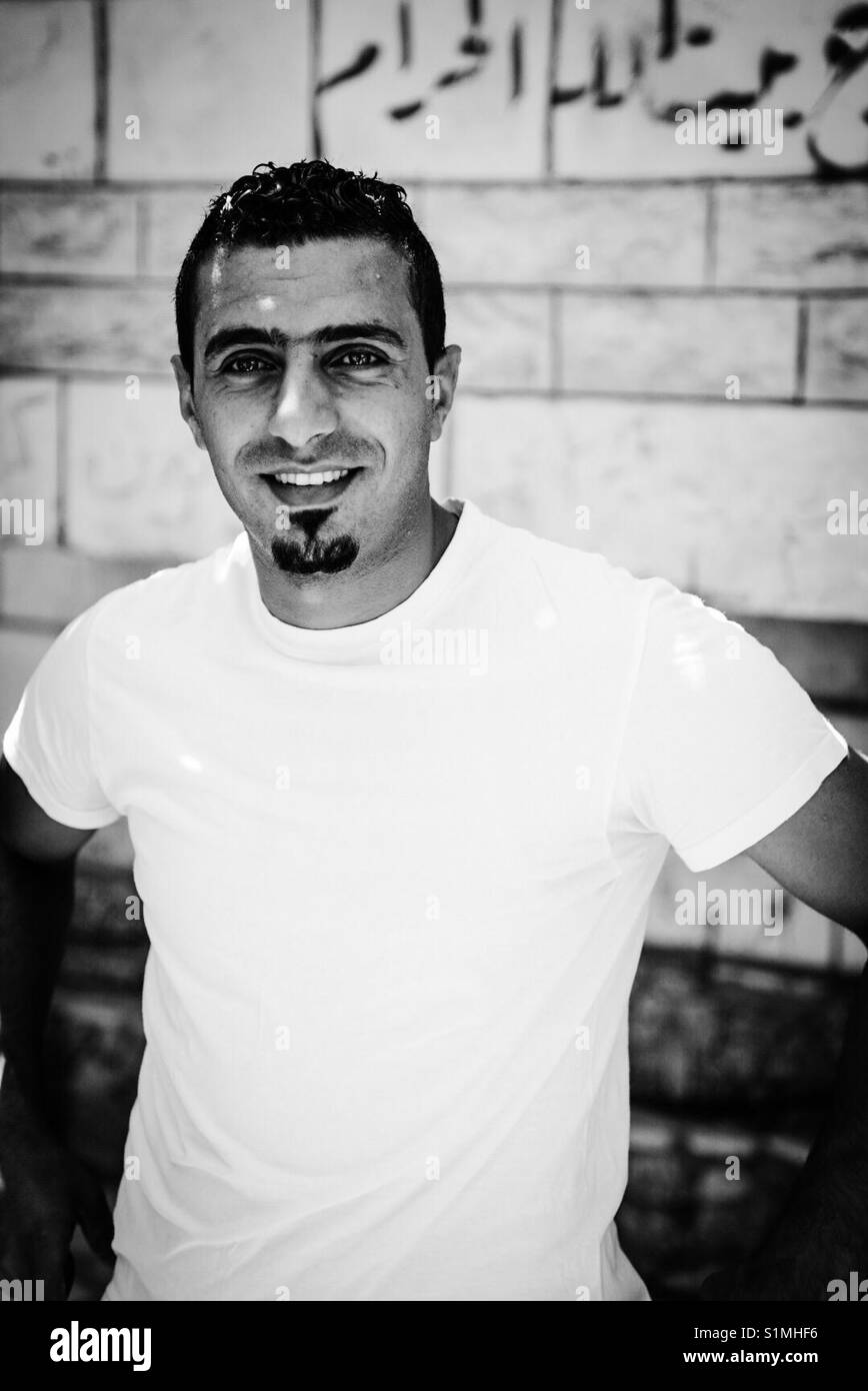 A Palestinian refugee in Arroub Camp in Bethlehem, Palestine. - Smartphone Captured Stock Image