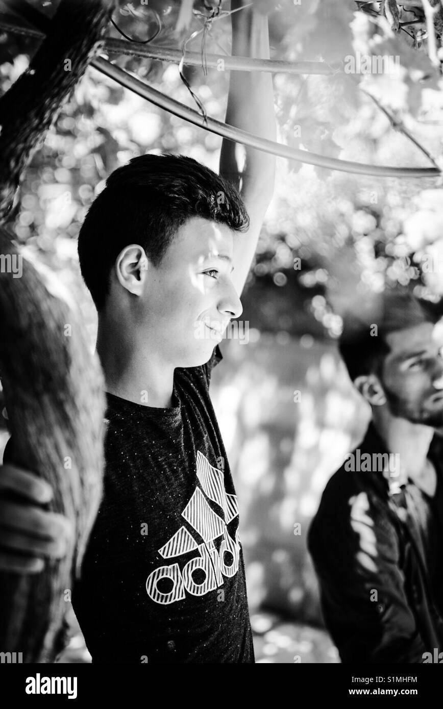 Palestinian refugees in Arroub Camp in Bethlehem, Palestine. - Smartphone Captured Stock Image