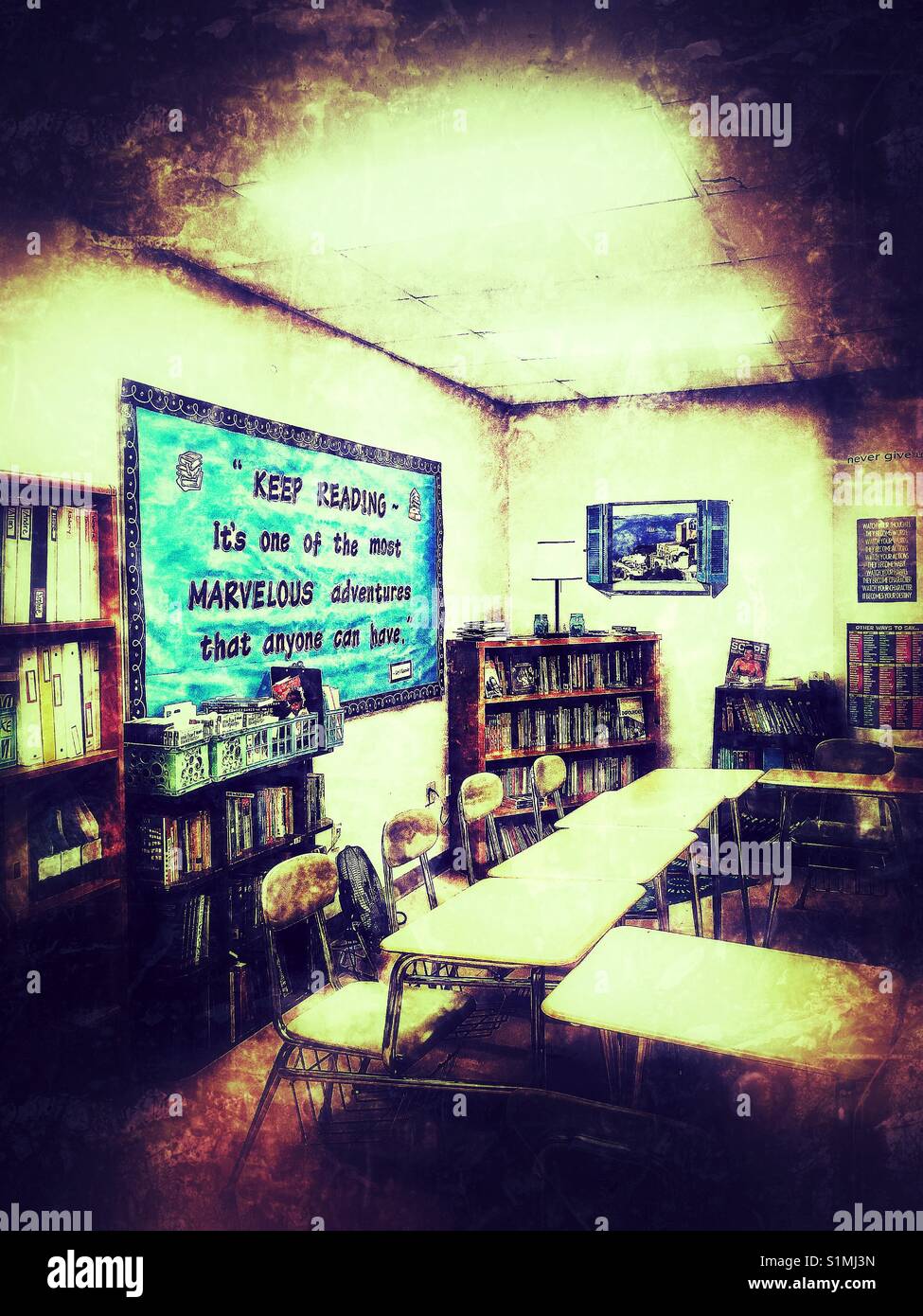 A classroom bulletin board highlighting the importance of reading