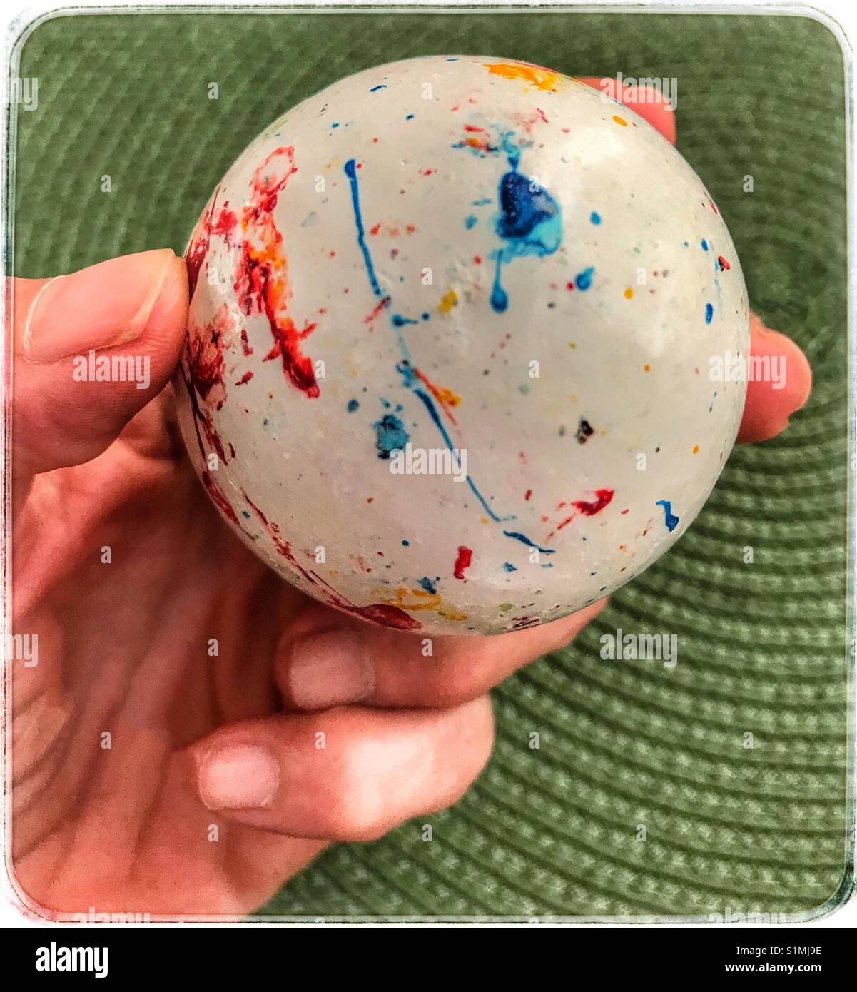 A really big jaw breaker candy Stock Photo