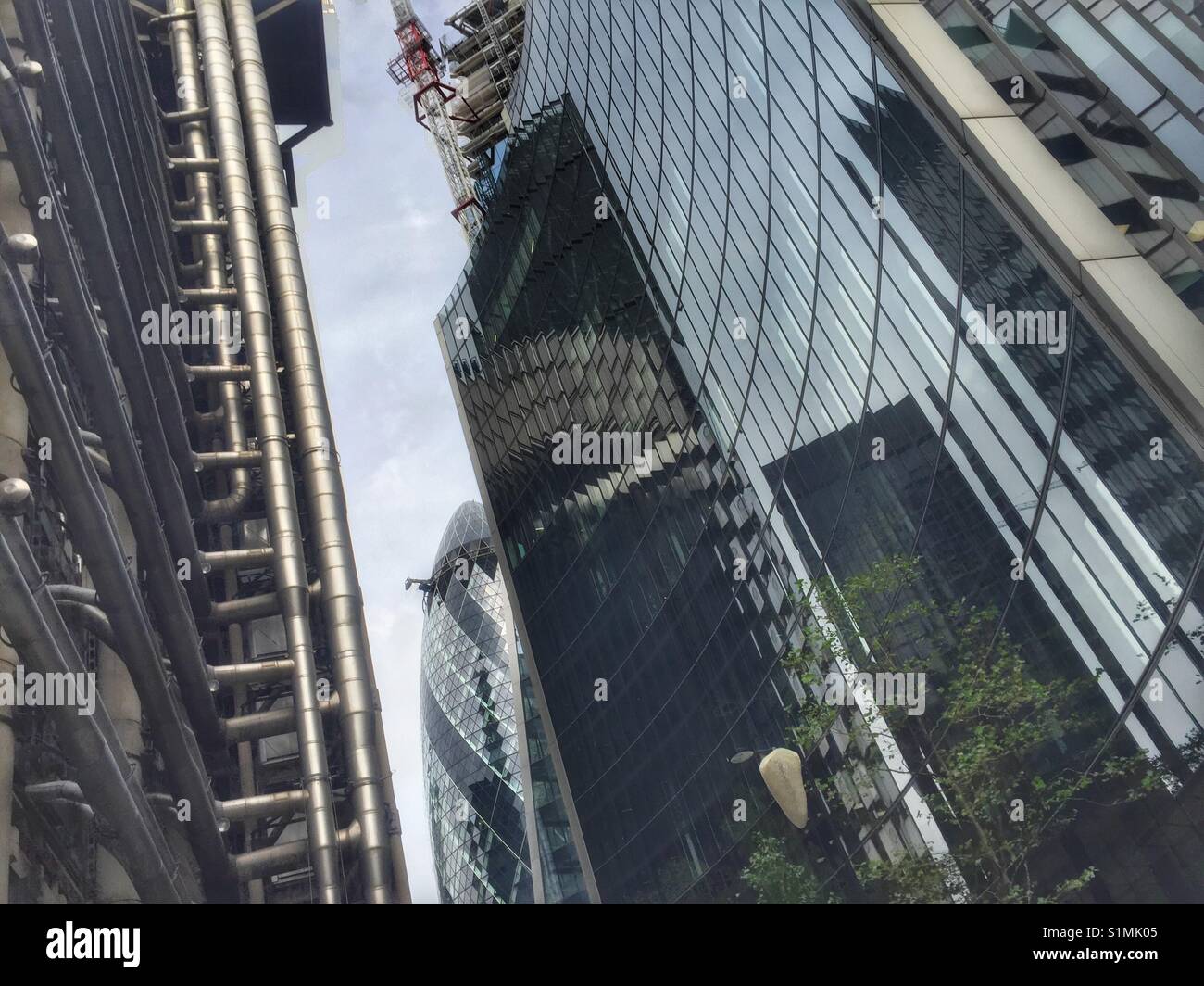 The Gherkin building seen in a London - Smartphone Captured Stock Image