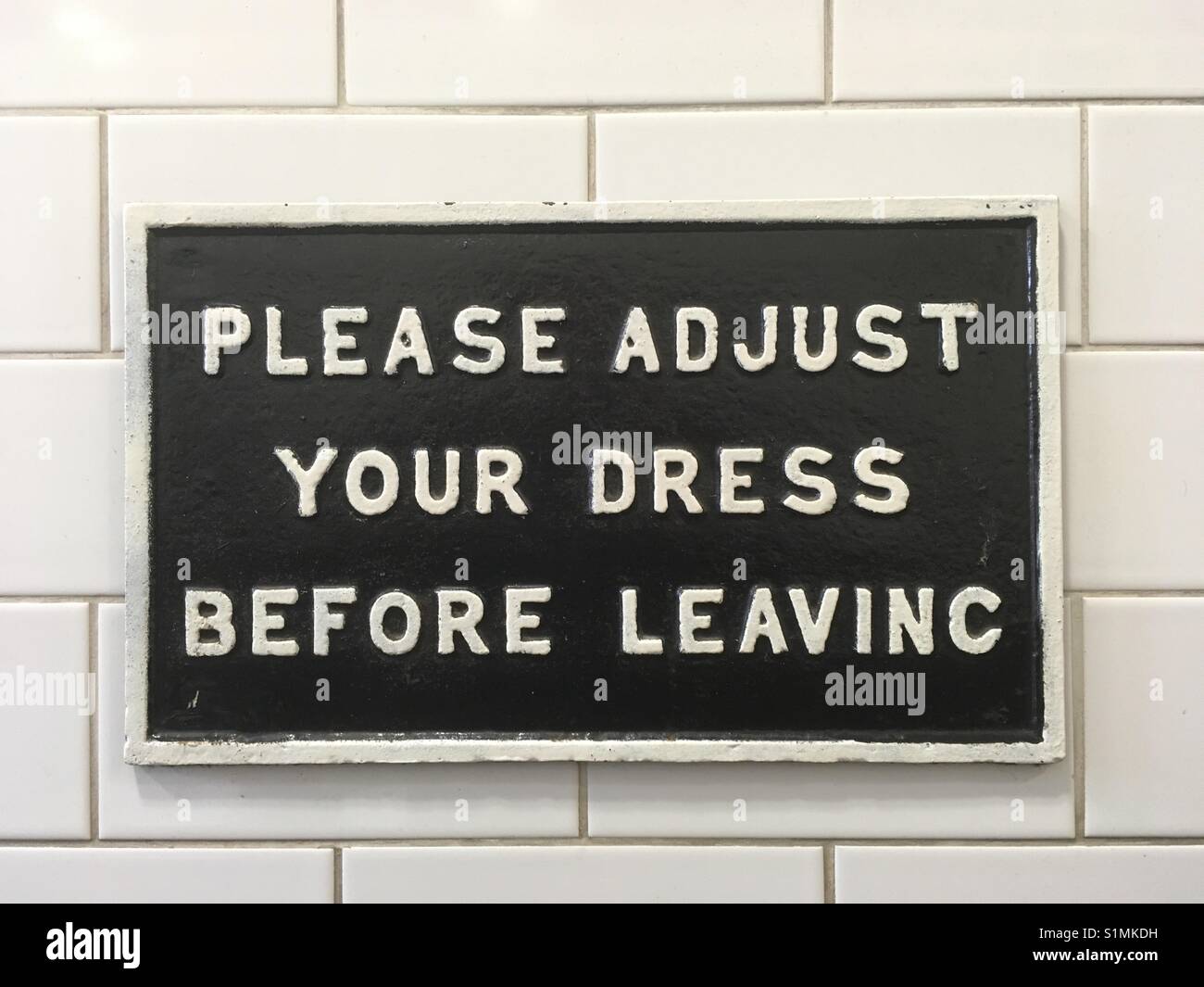 Victorian Sign in Moor Street Station lavatories/rest rooms, Birmingham, UK - Smartphone Captured Stock Image