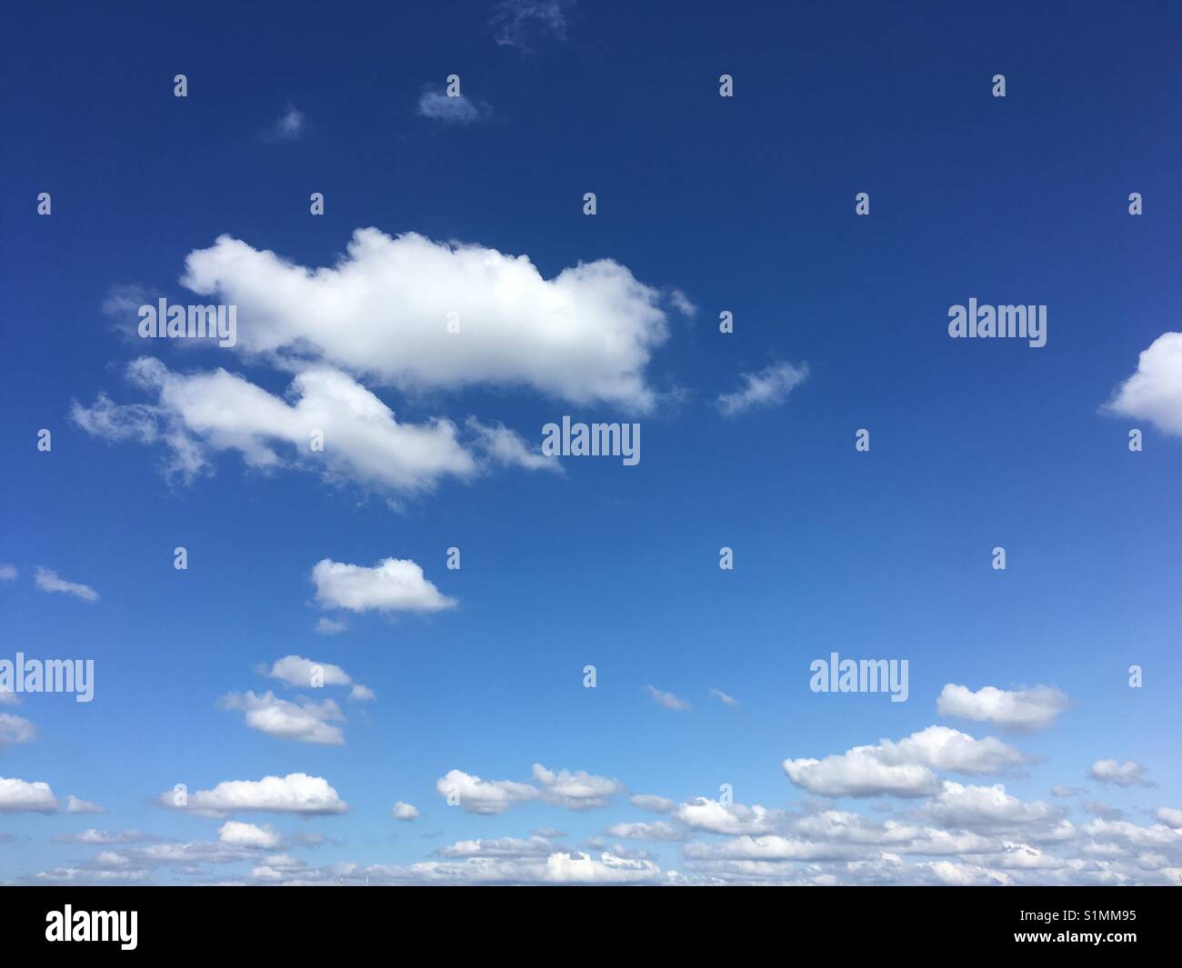 Clouds in a blue sky - Smartphone Captured Stock Image