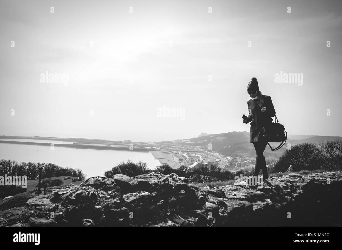 She walks in elegance Stock Photo