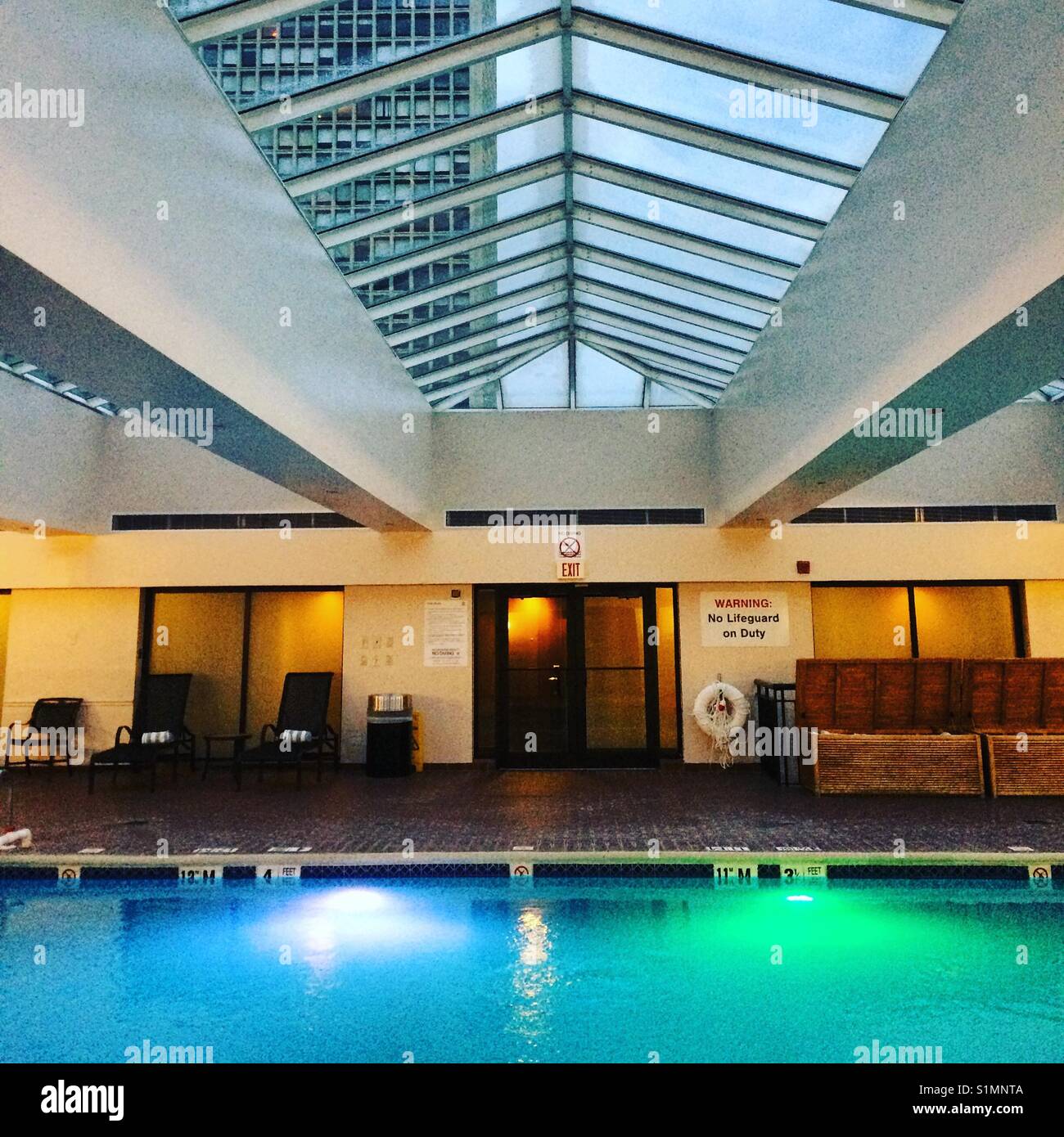 The pool at the Sheraton Society Hill hotel, Philadelphia, Pennsylvania