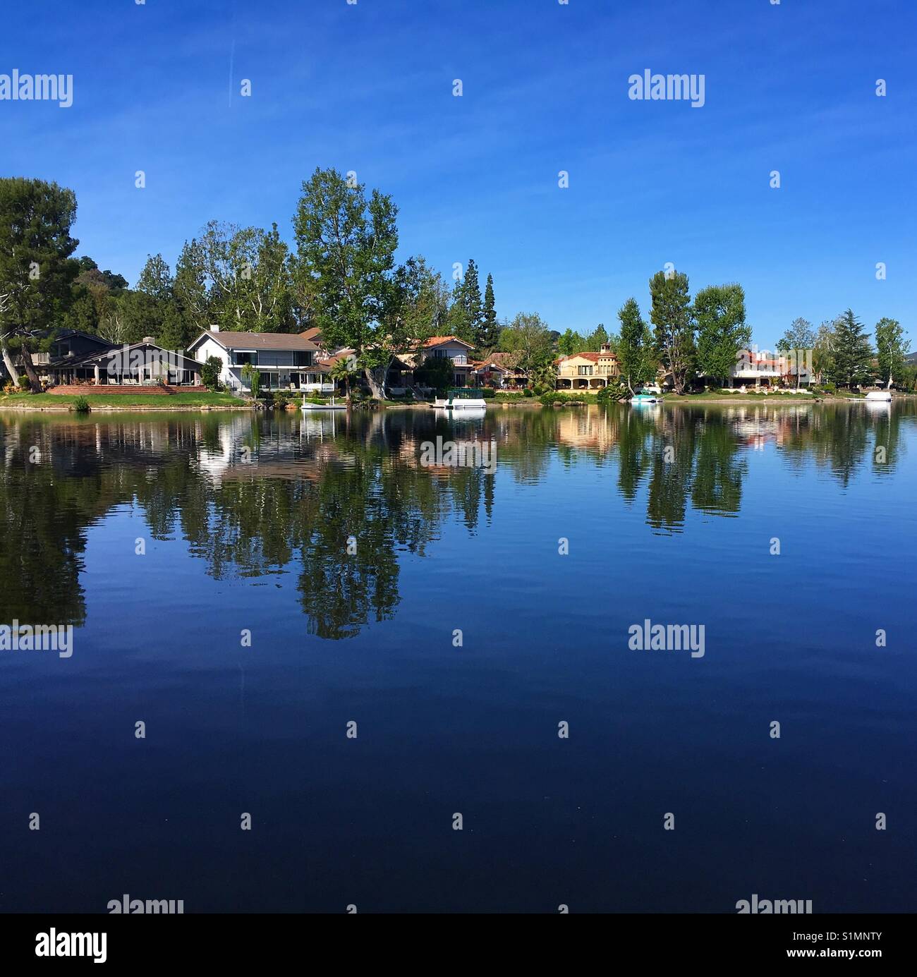 Westlake Marina, Westlake Village, California. Spring 2017 Stock Photo