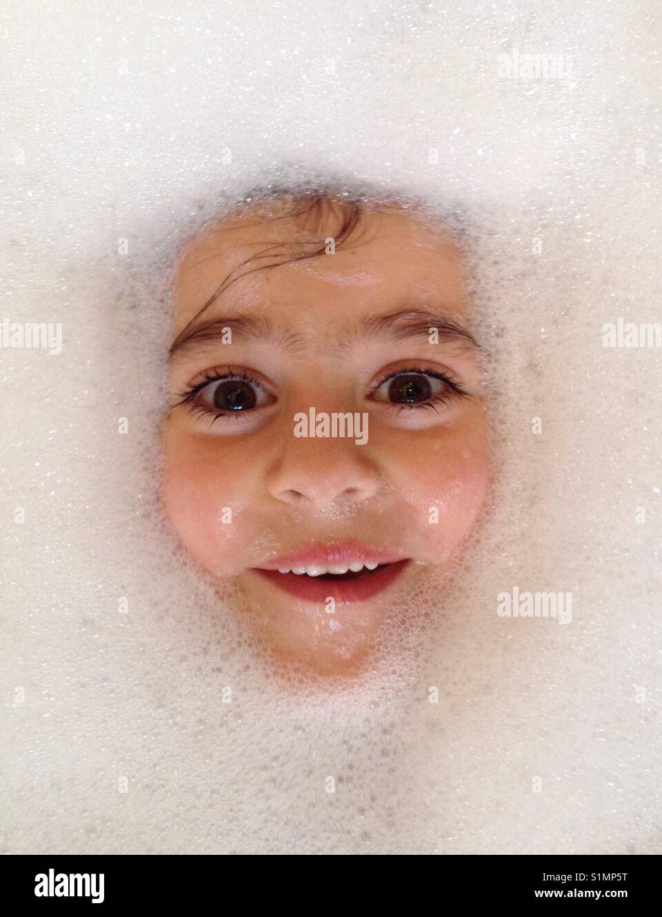 Bubble bath girl Stock Photo Alamy