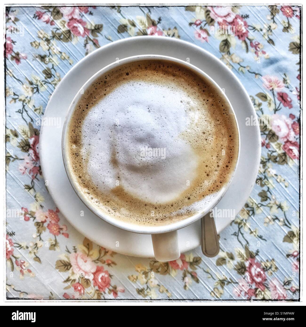 Coffee with hot milk Stock Photo Alamy