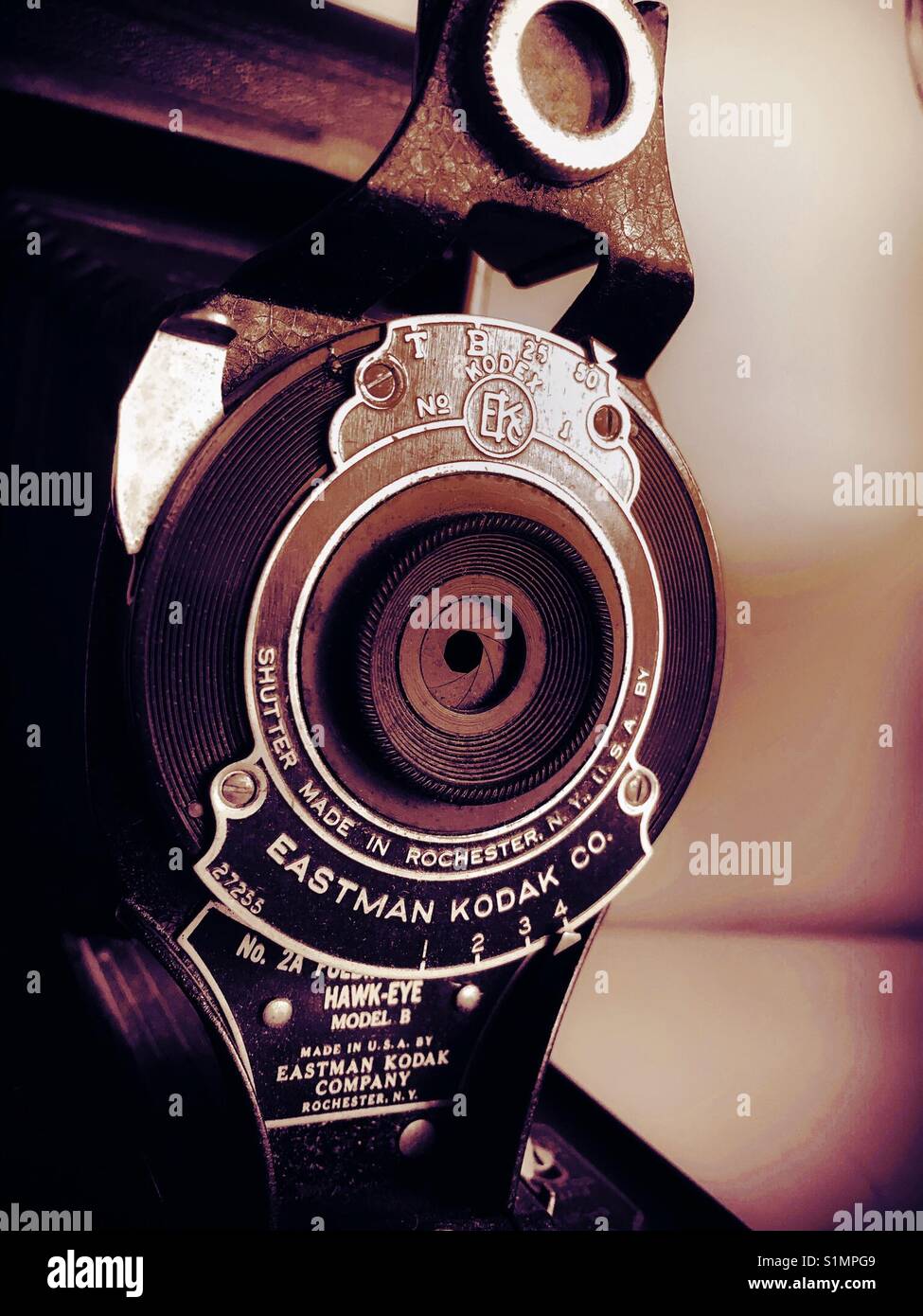 Antique camera Eastman Kodak - Smartphone Captured Stock Image