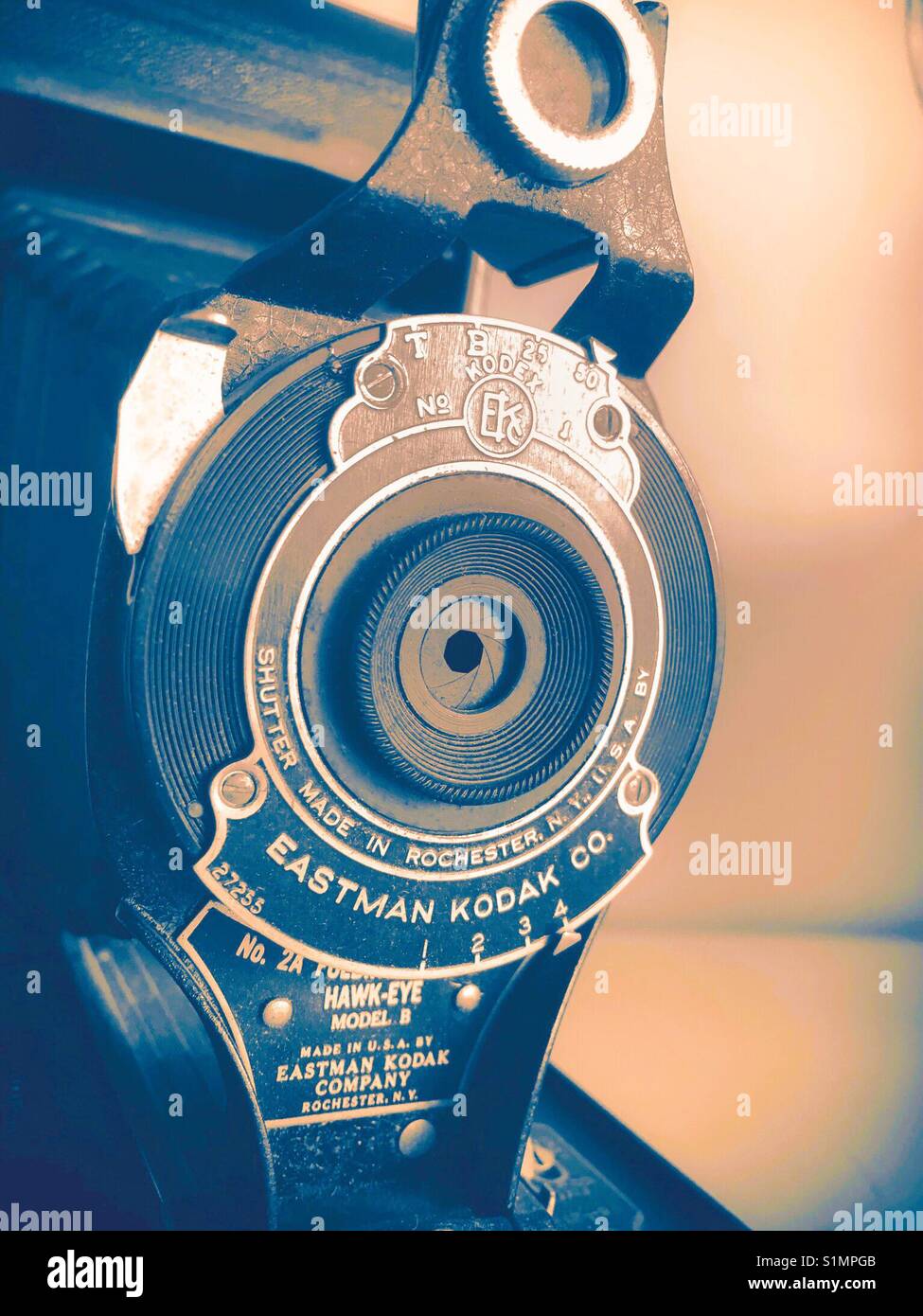 Antique camera Eastman Kodak - Smartphone Captured Stock Image