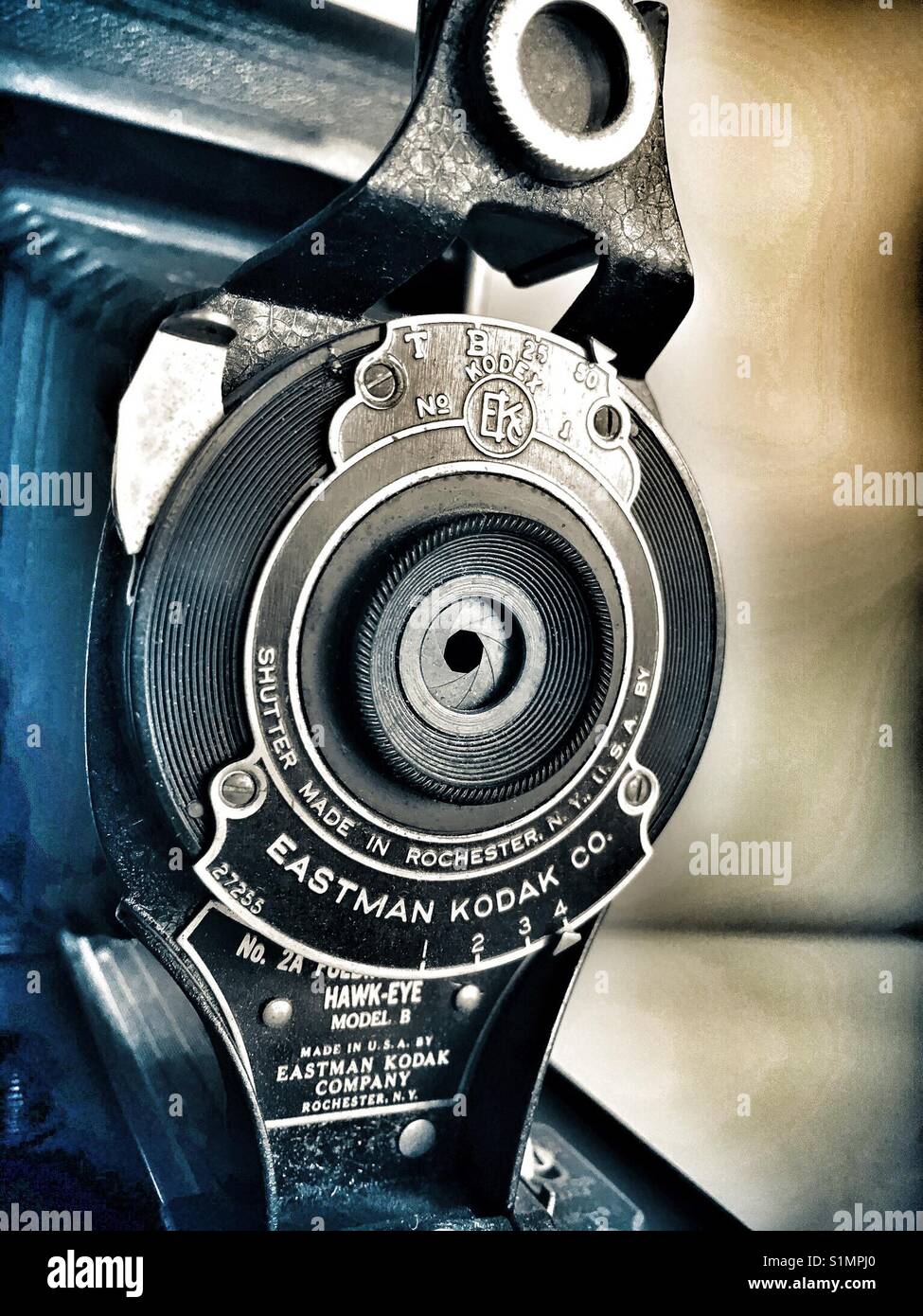 Antique camera Eastman Kodak - Smartphone Captured Stock Image