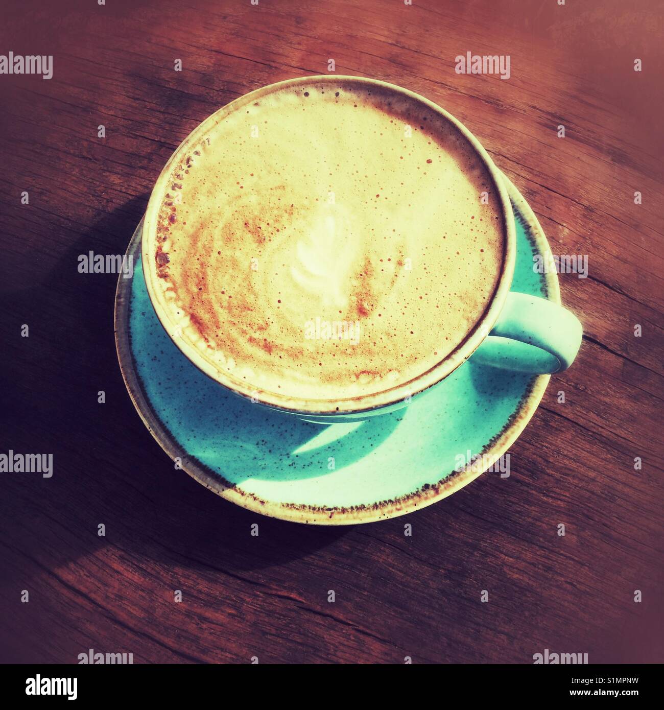 Cup of latte coffee - Smartphone Captured Stock Image