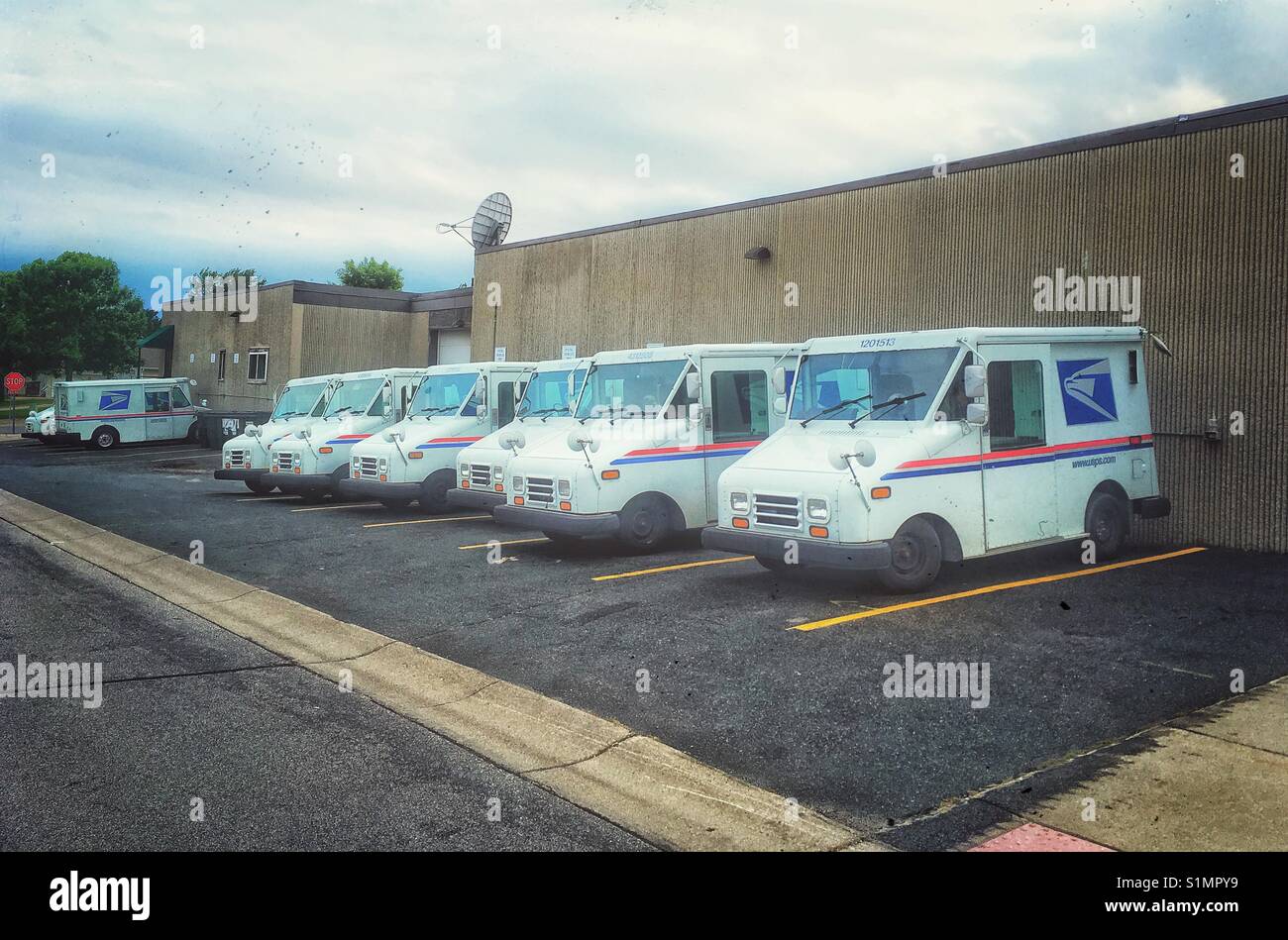 Mail trucks - Smartphone Captured Stock Image