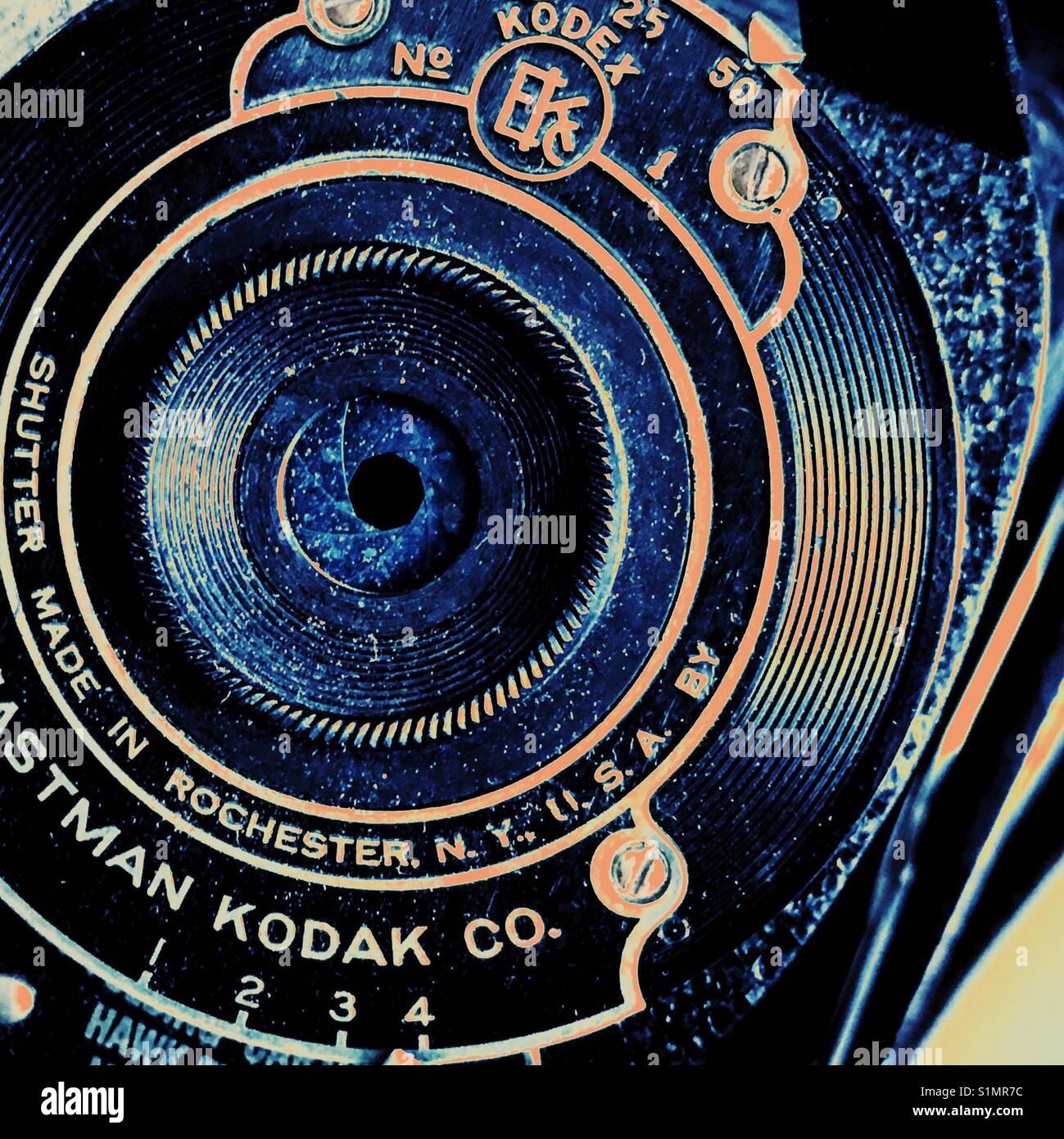 Eastman Kodak antique camera - Smartphone Captured Stock Image