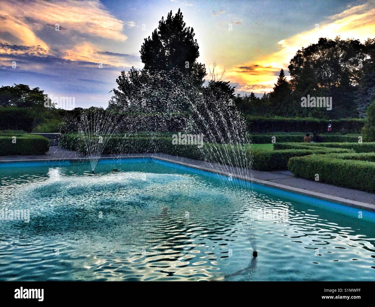 Setting sun paints the sky. - Smartphone Captured Stock Image