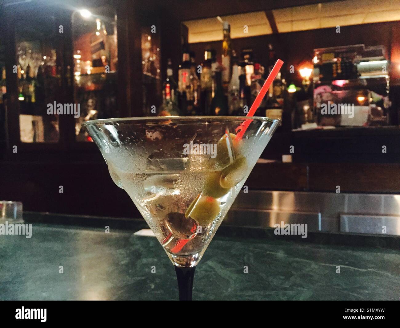 Dirty martini Stock Photo