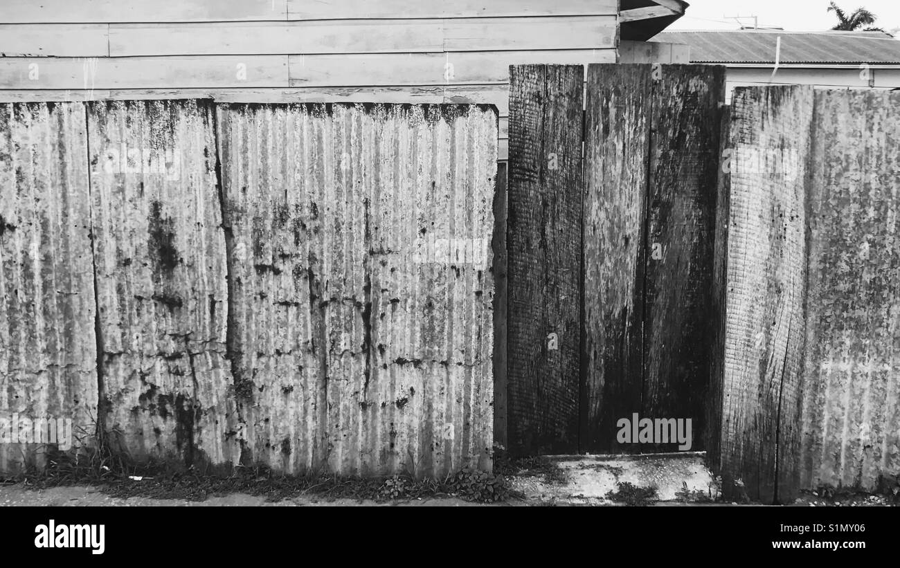 Rustic wood fence Black and White Stock Photos & Images - Alamy