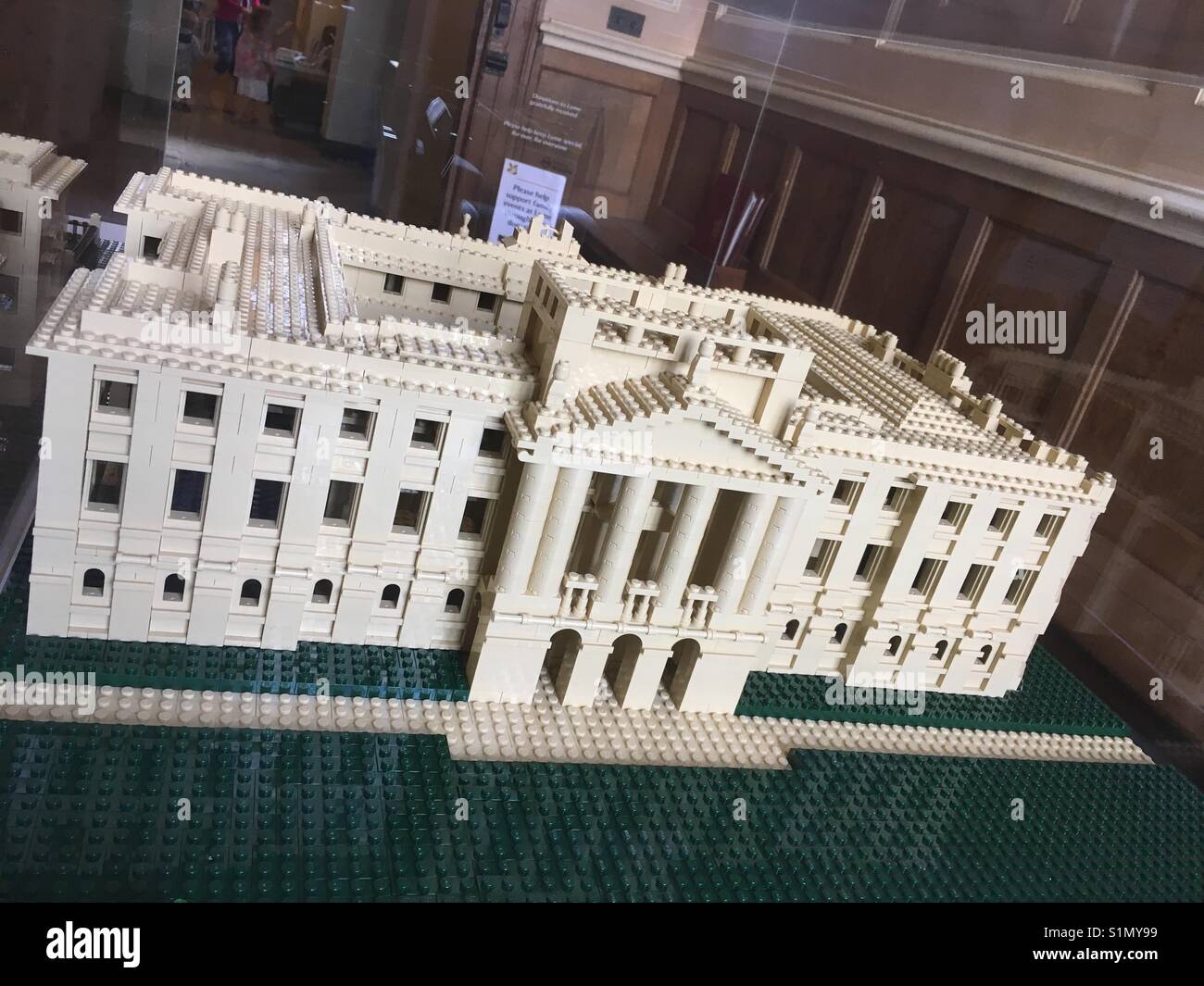 Lego model of Lyme Park by Guy Bagley exhibited at Lyme Park, Cheshire, UK - Smartphone Captured Stock Image