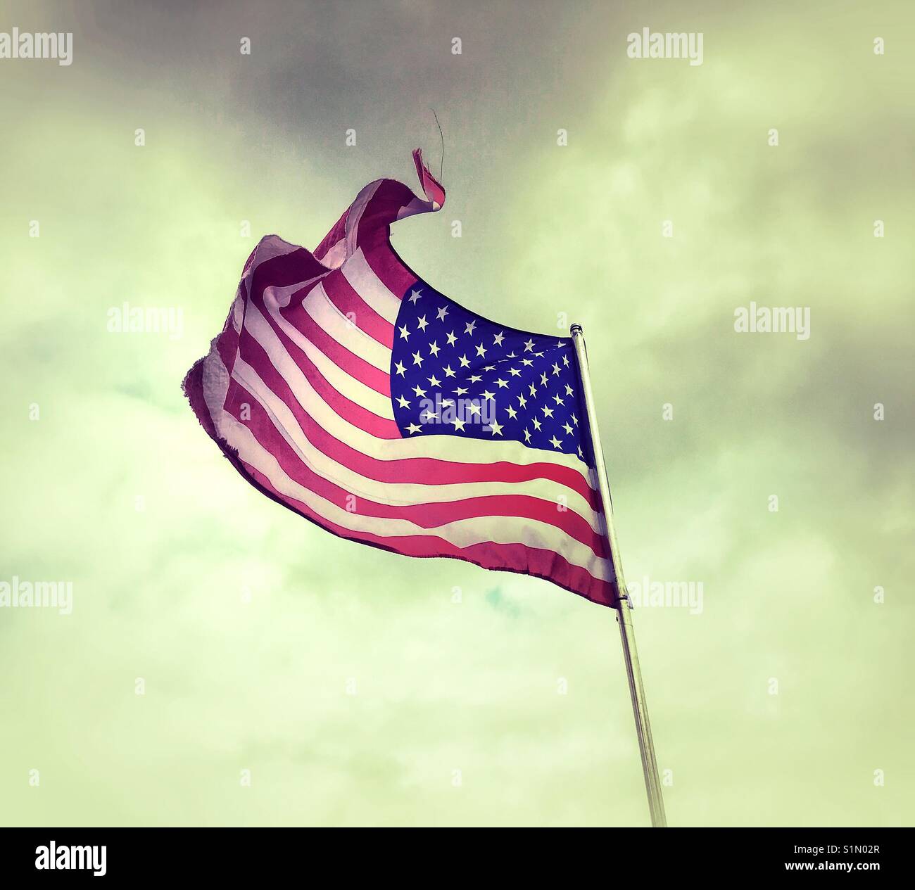 The Star Spangled Banner flag of the USA Stock Photo