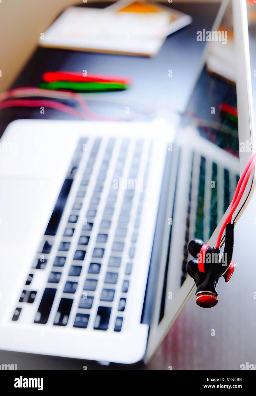 Homework time - Smartphone Captured Stock Image