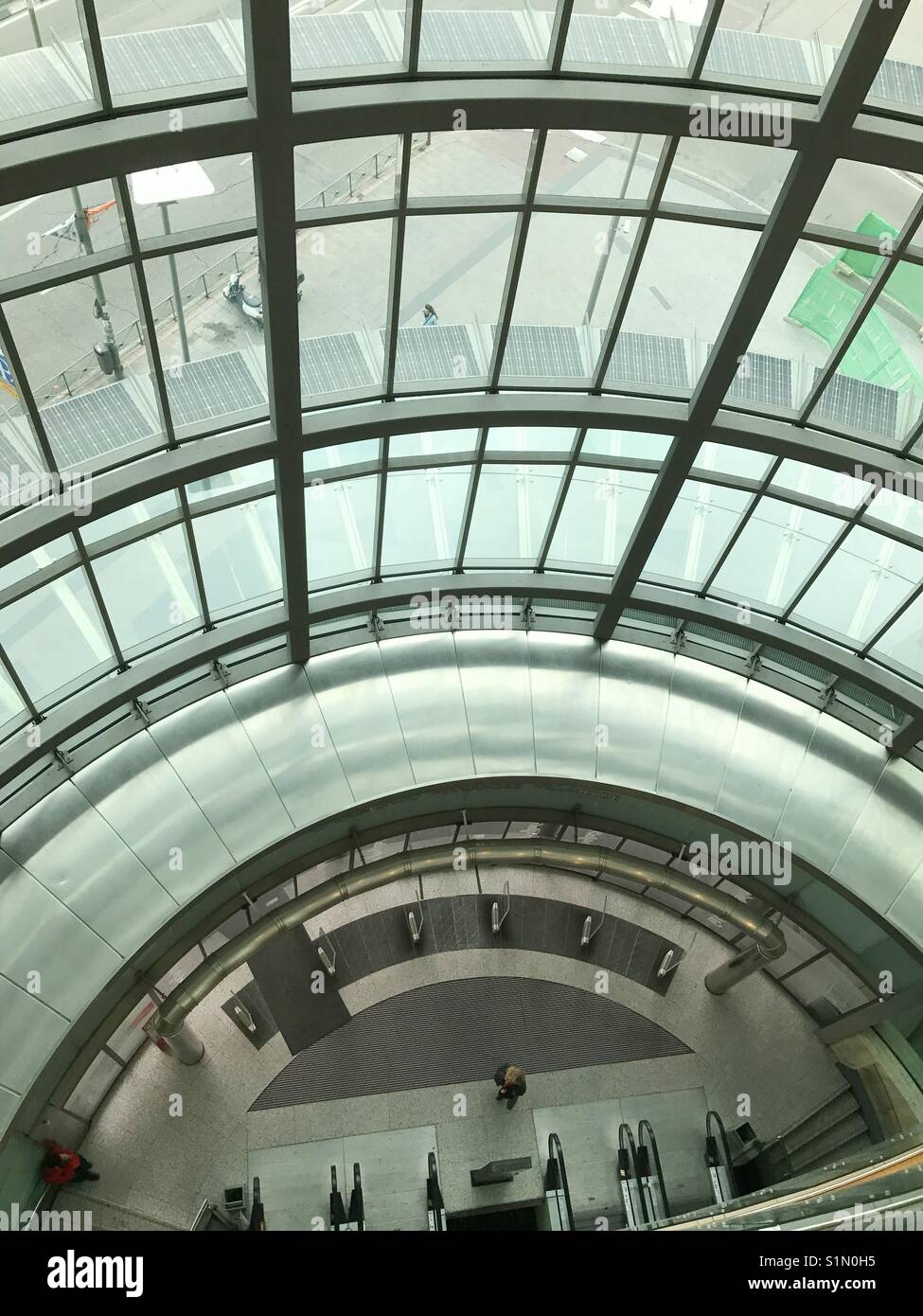 Modern building. Indoor view. - Smartphone Captured Stock Image