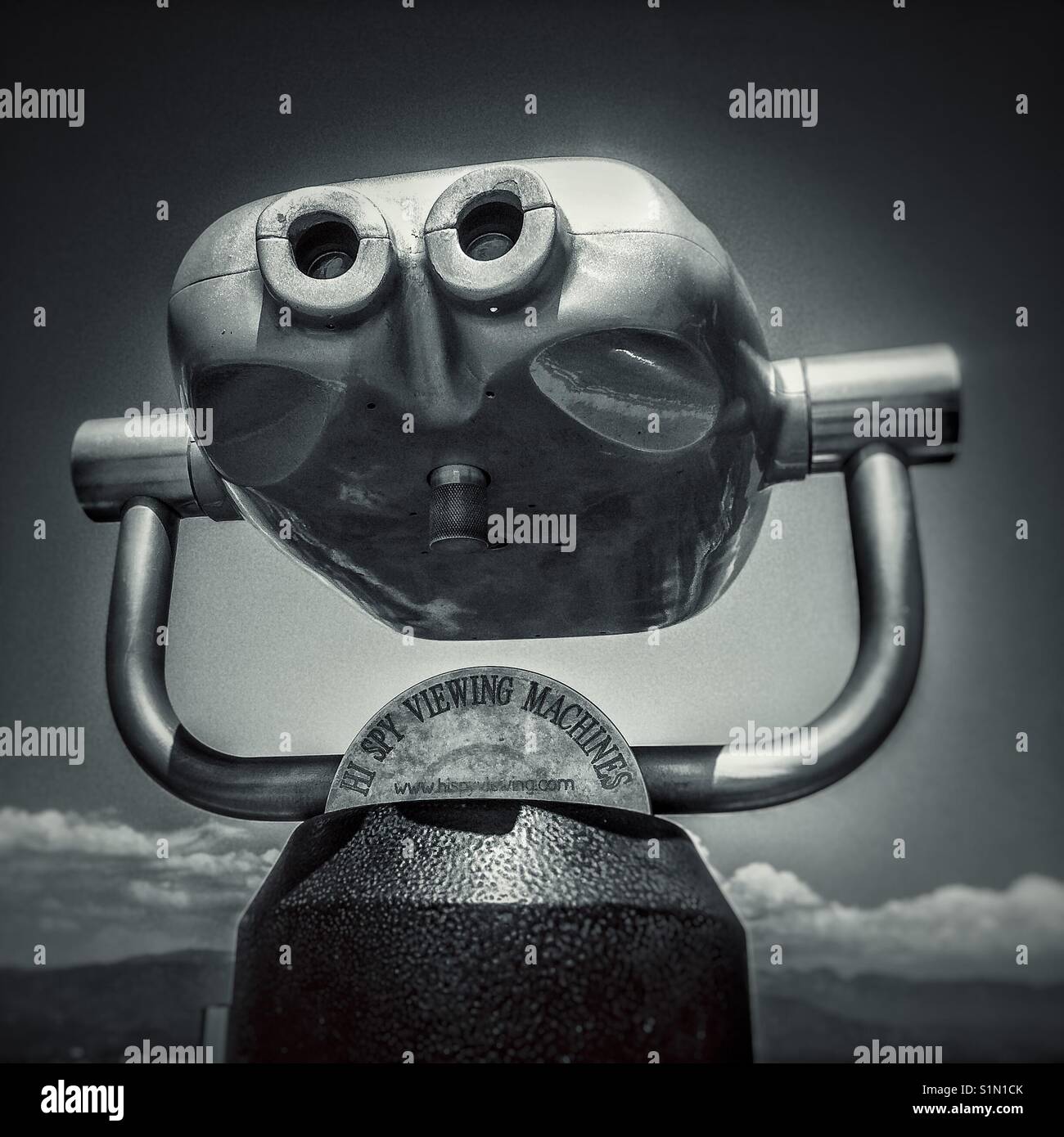 Sightseeing binoculars for viewing Los Angeles, California skyline