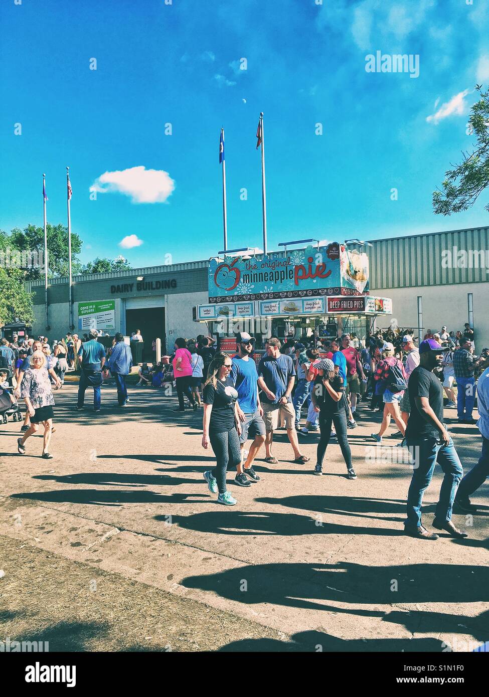 People at Minnesota State Fair - Smartphone Captured Stock Image