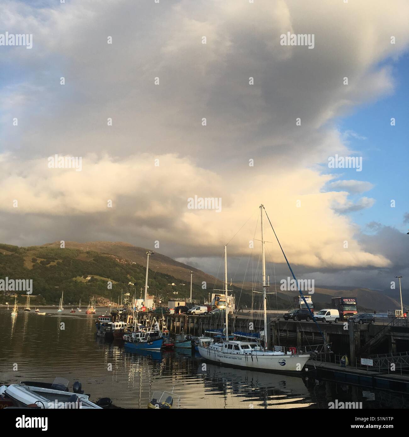 Ullapool harbour, Scotland Stock Photo