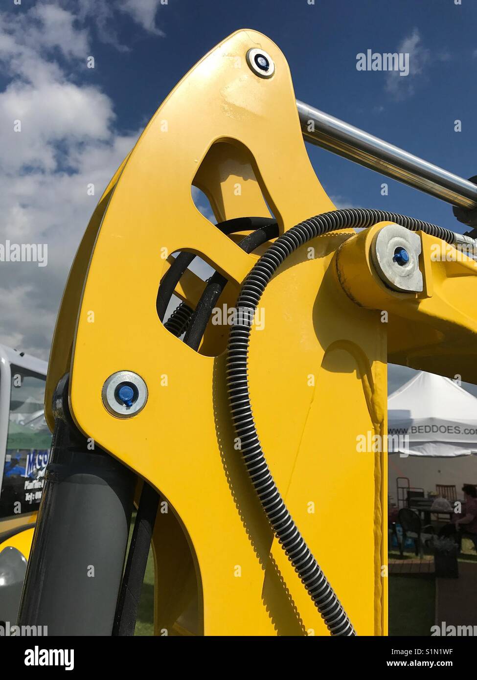 New farm machinery on display at the Royal Welsh Show Stock Photo