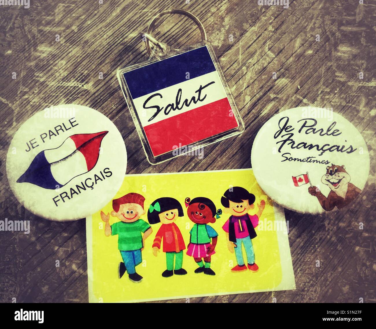 Promoting the French language. Stock Photo