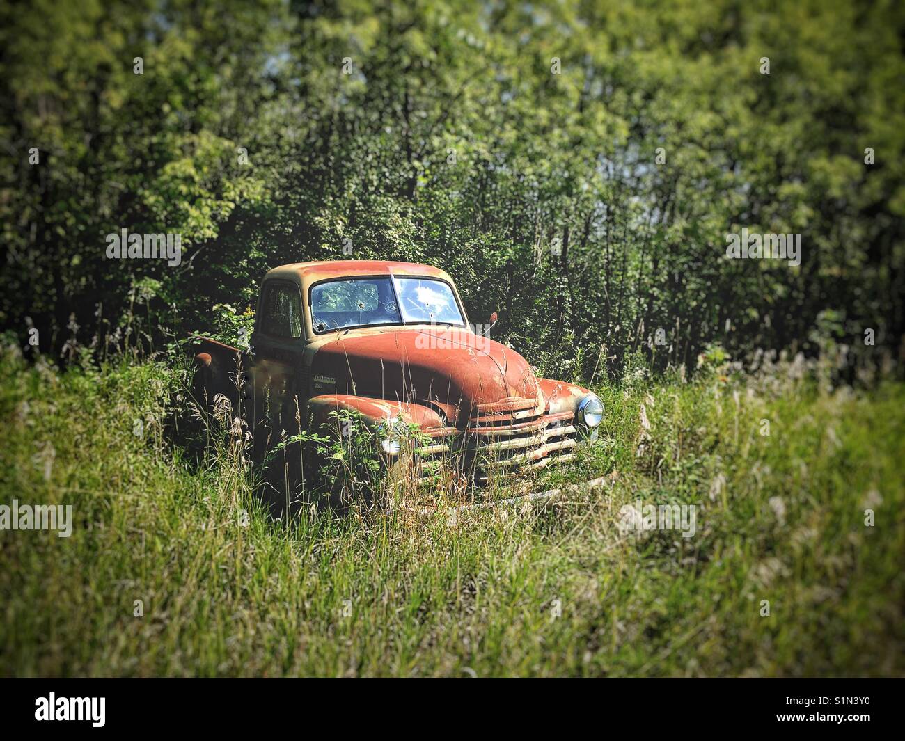 Old rusty Chevrolet Stock Photo