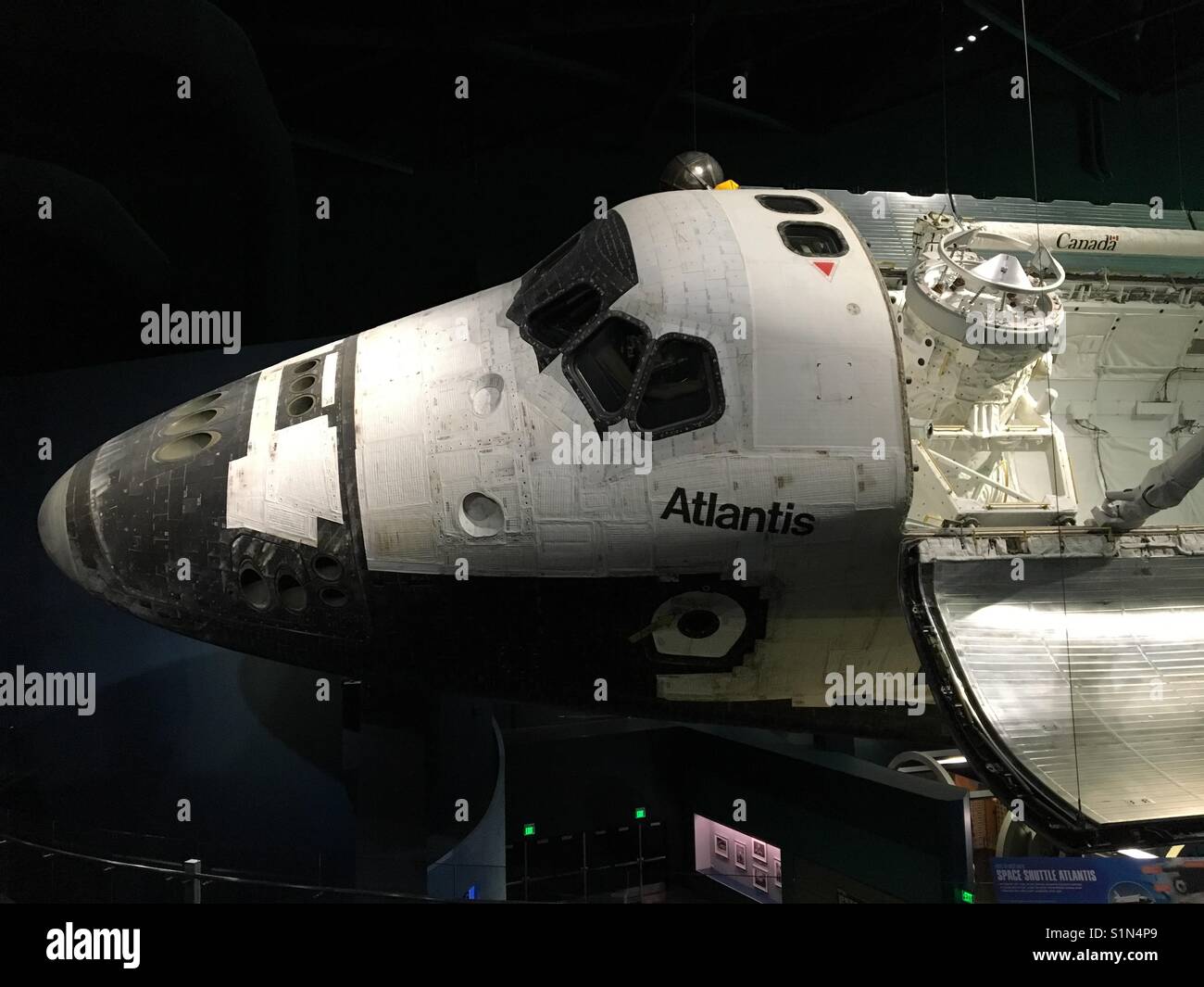 The last space shuttle 'Atlantis' on display at the Kennedy Space Centre in Florida - Smartphone Captured Stock Image