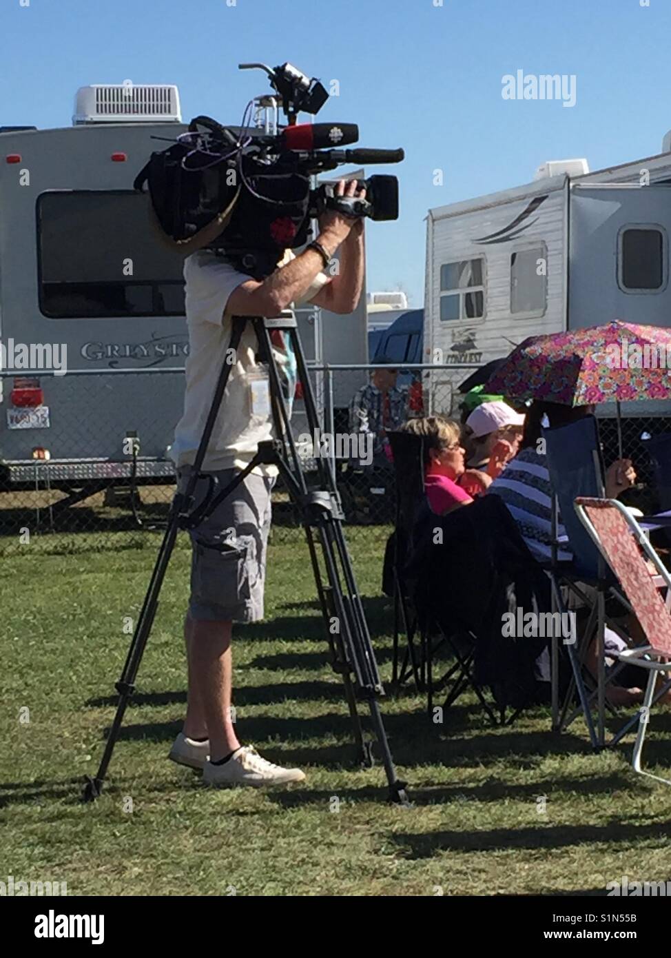 Photographer at work - Smartphone Captured Stock Image