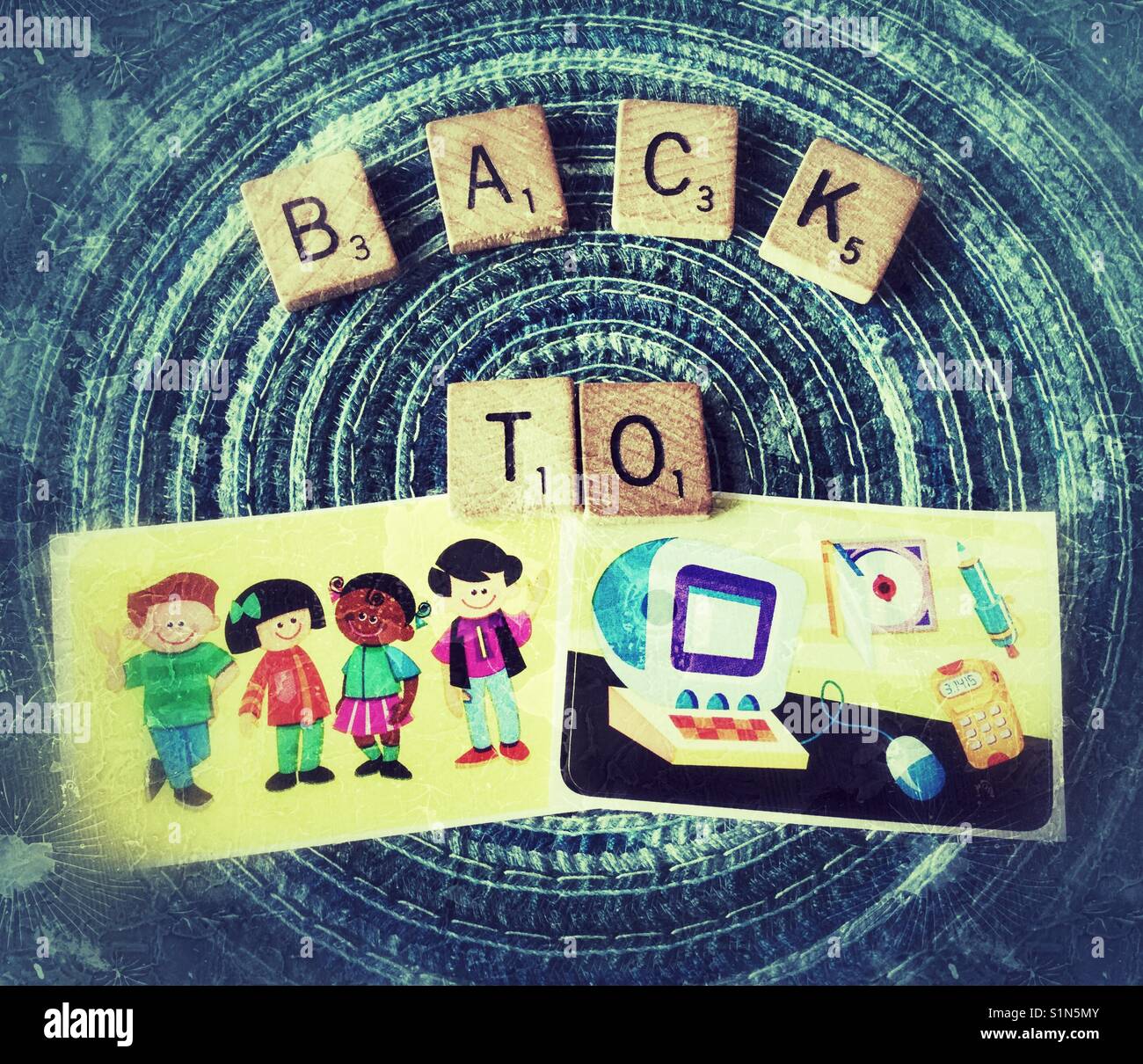 Back to school message. - Smartphone Captured Stock Image