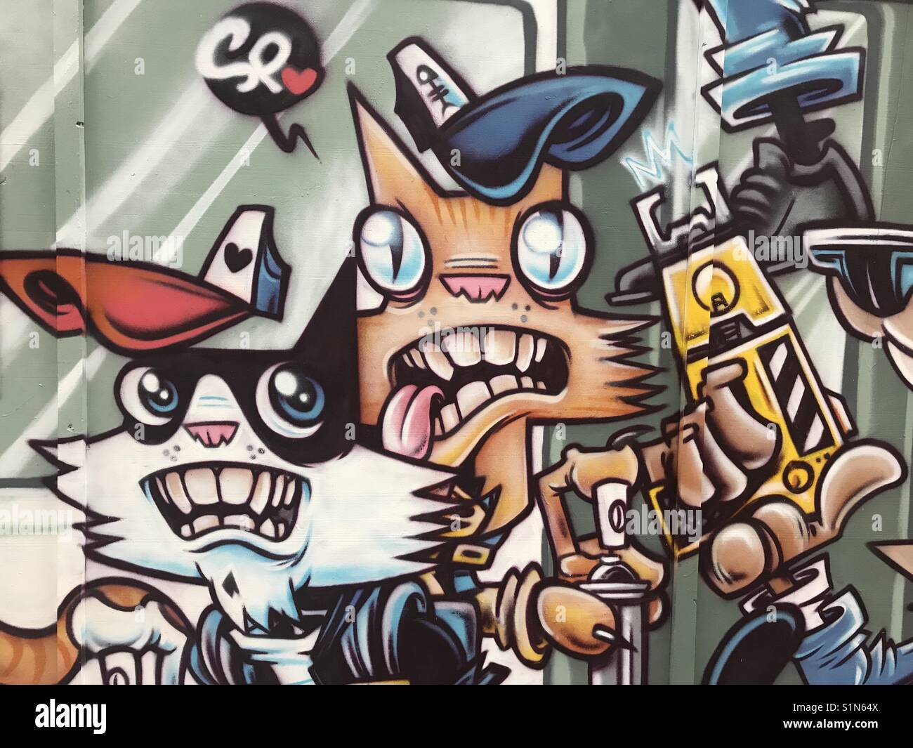 Graffiti art in London's East end - Smartphone Captured Stock Image