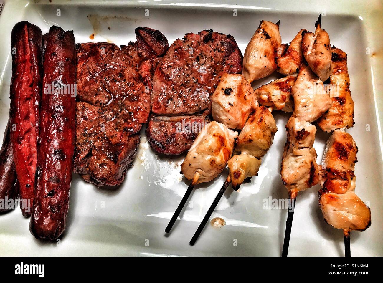 Mixed grill Stock Photo